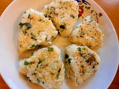 フライパンで☆菜飯の焼きおにぎり☆